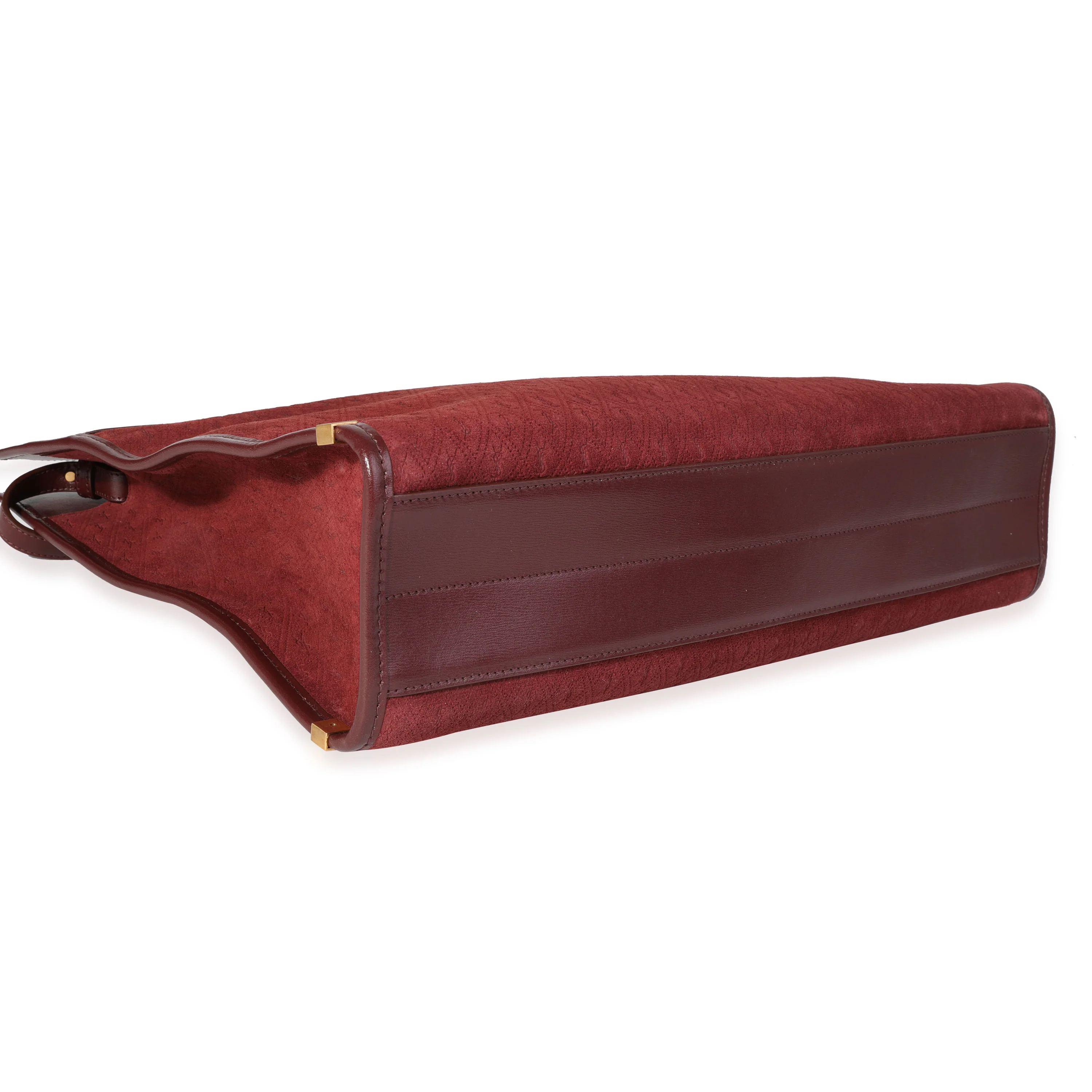 Rouge Suede & Leather All-Over Monogram Tote - Image 7