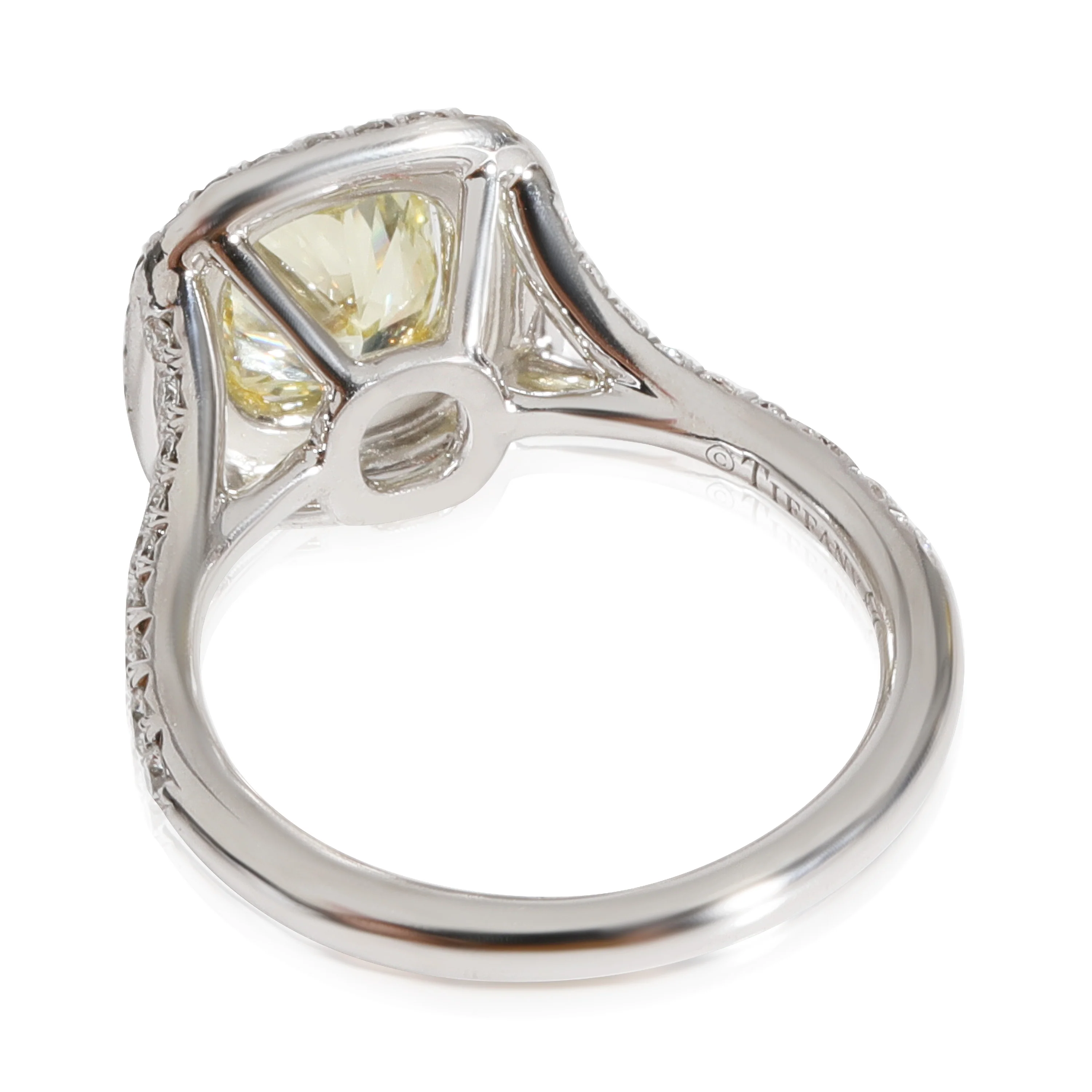 Tiffany & Co. Soleste Diamond Ring in 18KYG/Plat Fancy Yellow 1.55 CTW - Image 3