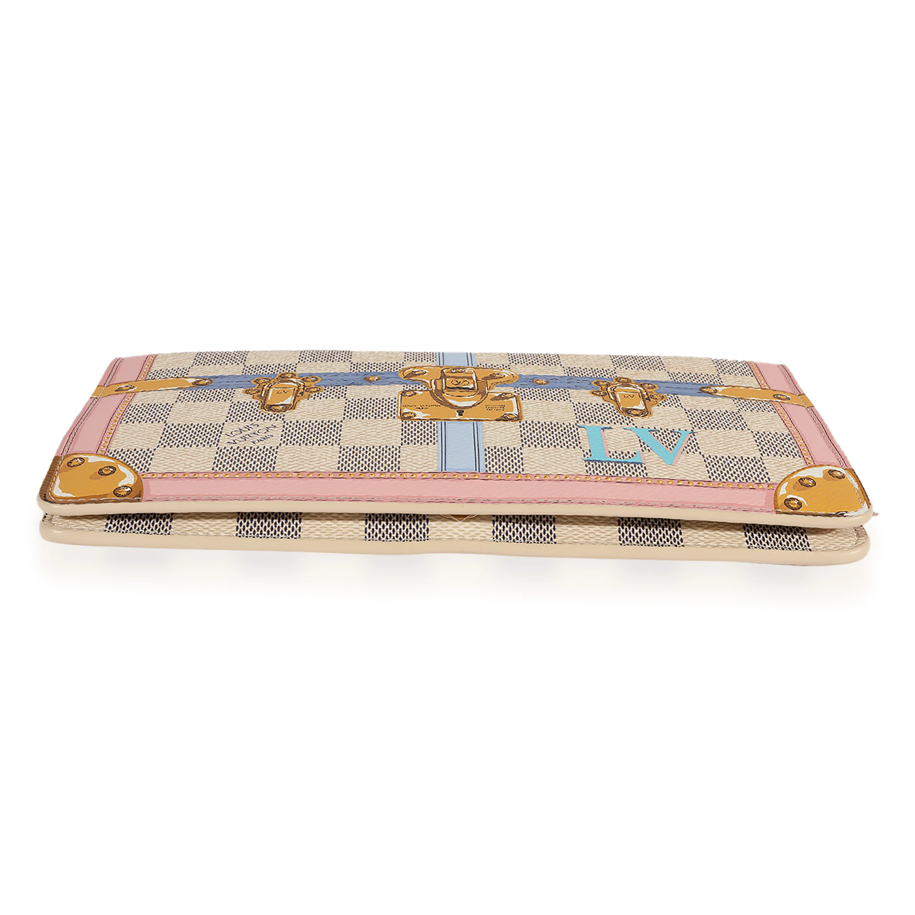 Louis Vuitton Damier Azur Summer Trunks Chain Pochette - Image 5